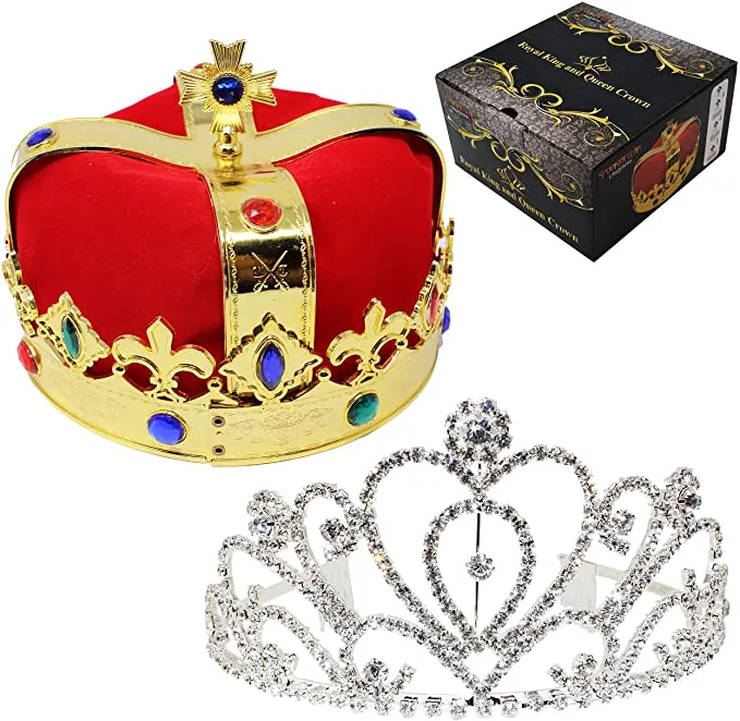 Joyin King and Queens Royal Crown Halloween Costume - Costume Accessories 3 Joyin King and Queens Royal Crown Halloween Costume - Costume Accessories