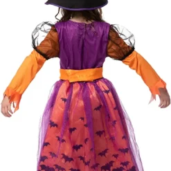 Spooktacular Girls Witch Tutu Halloween Costume - Group Costumes -Halloween Costumes Sales 2022 LED Light Up Polka Dots Witch Tutu Costume For Role Play Cosplay Child 1