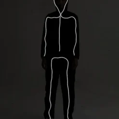 Spooktacular Adult Light up Stick Figure Halloween Costume - Adult Costumes -Halloween Costumes Sales 2022 LED Stickman Costume LED Stick Figure White Adult 1