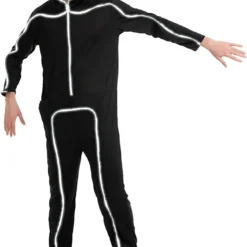 Spooktacular Adult Light up Stick Figure Halloween Costume - Adult Costumes -Halloween Costumes Sales 2022 LED Stickman Costume LED Stick Figure White Adult 5