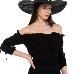 Spooktacular Large Ruched Black Witch Hat Role Play Cosplay Accessaries - Adult - Costume Accessories 13 Spooktacular Large Ruched Black Witch Hat Role Play Cosplay Accessaries - Adult - Costume Accessories -Halloween Costumes Sales 2022 Large Ruched Black Witch Hat Role Play Cosplay Accessaries Adult 3