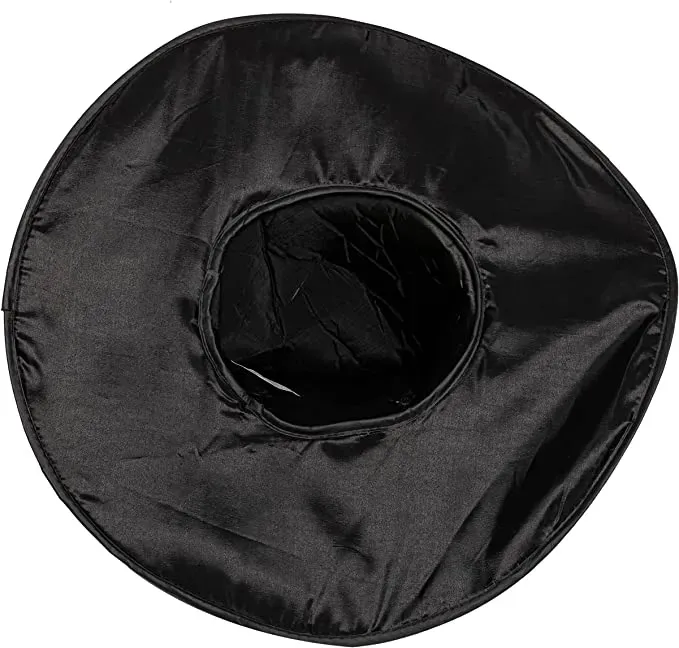 Spooktacular Large Ruched Black Witch Hat Role Play Cosplay Accessaries - Adult - Costume Accessories 5 Spooktacular Large Ruched Black Witch Hat Role Play Cosplay Accessaries - Adult - Costume Accessories - Image 3