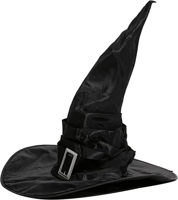 Spooktacular Large Ruched Black Witch Hat Role Play Cosplay Accessaries - Adult - Costume Accessories 4 Spooktacular Large Ruched Black Witch Hat Role Play Cosplay Accessaries - Adult - Costume Accessories - Image 2