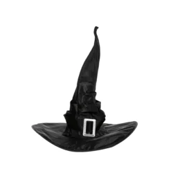 Spooktacular Large Ruched Black Witch Hat Role Play Cosplay Accessaries - Adult - Costume Accessories