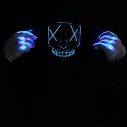 Joyin 3 Lighting Modes Led Mask Light Up Halloween Costume - Costume Accessories -Halloween Costumes Sales 2022 Led Cosplay Scary Mask And Gloves 1