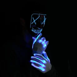 Joyin 3 Lighting Modes Led Mask Light Up Halloween Costume - Costume Accessories -Halloween Costumes Sales 2022 Led Cosplay Scary Mask And Gloves 2