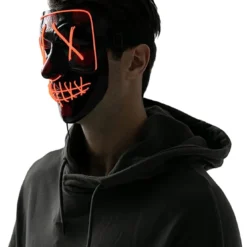 Joyin 3 Lighting Modes Led Mask Light Up Halloween Costume (Red) - Costume Accessories 12 Joyin 3 Lighting Modes Led Mask Light Up Halloween Costume (Red) - Costume Accessories -Halloween Costumes Sales 2022 Led Scary Mask And Gloves red 1