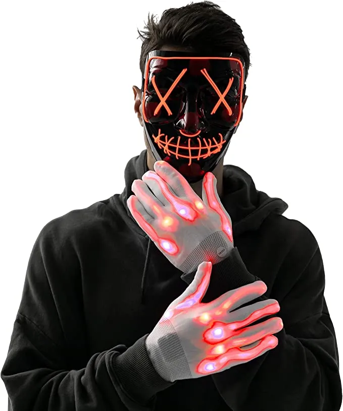 Joyin 3 Lighting Modes Led Mask Light Up Halloween Costume (Red) - Costume Accessories 8 Joyin 3 Lighting Modes Led Mask Light Up Halloween Costume (Red) - Costume Accessories - Image 6