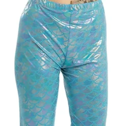 Joyin Woman Fish Scale Mermaid Leggings & Headband - Costume Accessories -Halloween Costumes Sales 2022 Light Blue Adult Women Mermaid Leggings and Headband 3 scaled 1