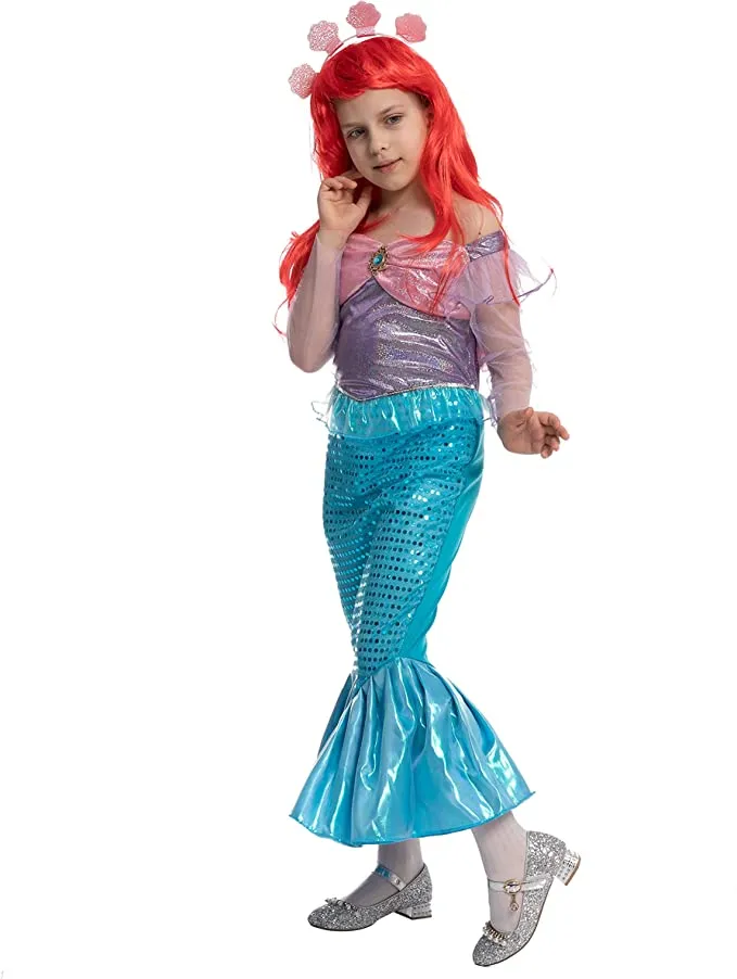 Spooktacular Kids Classic Little Mermaid Halloween Costume - Kid Halloween Costumes 5 Spooktacular Kids Classic Little Mermaid Halloween Costume - Kid Halloween Costumes - Image 3