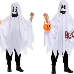 Spooktacular 2Pcs Mask Ghost Costume Cosplay - Child - Kid Halloween Costumes