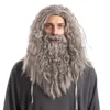 Spooktacular Mens Halloween Wizard Grey Wig with Beard - Costume Accessories -Halloween Costumes Sales 2022 Men Grey Wizard Wig with Beard Adult 1 结果