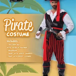 Spooktacular Mens Sea Captain Pirate Halloween Costume - Group Costumes -Halloween Costumes Sales 2022 Mens Pirate Costume 4 结果
