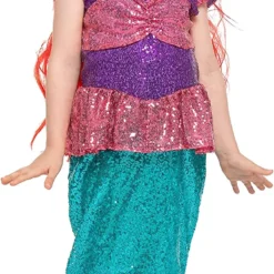 Spooktacular Kids Halloween Mermaid Sequin Costume - Kid Halloween Costumes -Halloween Costumes Sales 2022 Mermaid Sequin Costume For Role Play Cosplay Child 6