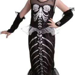 Spooktacular Kids Mermaid Skeleton Halloween Costume - Kid Halloween Costumes 12 Spooktacular Kids Mermaid Skeleton Halloween Costume - Kid Halloween Costumes -Halloween Costumes Sales 2022 Mermaid Skeleton Costume For Role Play Cosplay Child 1