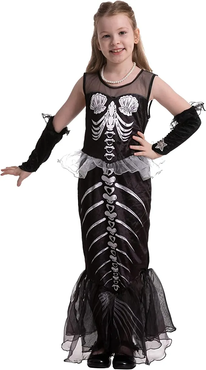 Spooktacular Kids Mermaid Skeleton Halloween Costume - Kid Halloween Costumes 6 Spooktacular Kids Mermaid Skeleton Halloween Costume - Kid Halloween Costumes - Image 4