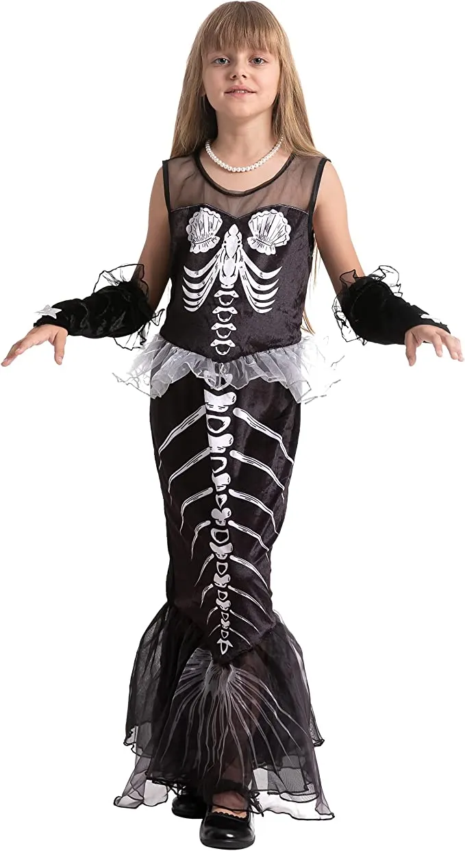 Spooktacular Kids Mermaid Skeleton Halloween Costume - Kid Halloween Costumes 8 Spooktacular Kids Mermaid Skeleton Halloween Costume - Kid Halloween Costumes - Image 6
