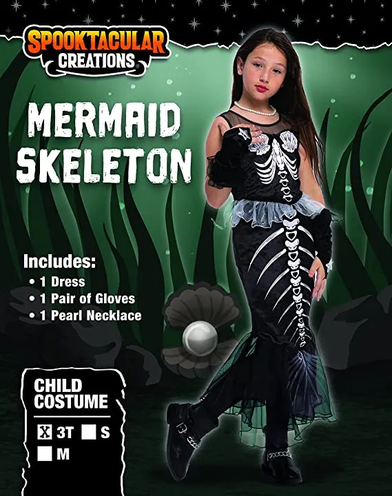 Spooktacular Kids Mermaid Skeleton Halloween Costume - Kid Halloween Costumes 4 Spooktacular Kids Mermaid Skeleton Halloween Costume - Kid Halloween Costumes - Image 2
