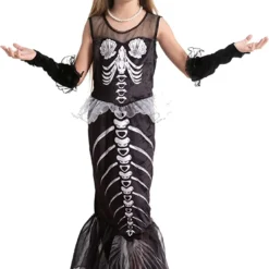 Spooktacular Kids Mermaid Skeleton Halloween Costume - Kid Halloween Costumes 11 Spooktacular Kids Mermaid Skeleton Halloween Costume - Kid Halloween Costumes -Halloween Costumes Sales 2022 Mermaid Skeleton Costume For Role Play Cosplay Child 7