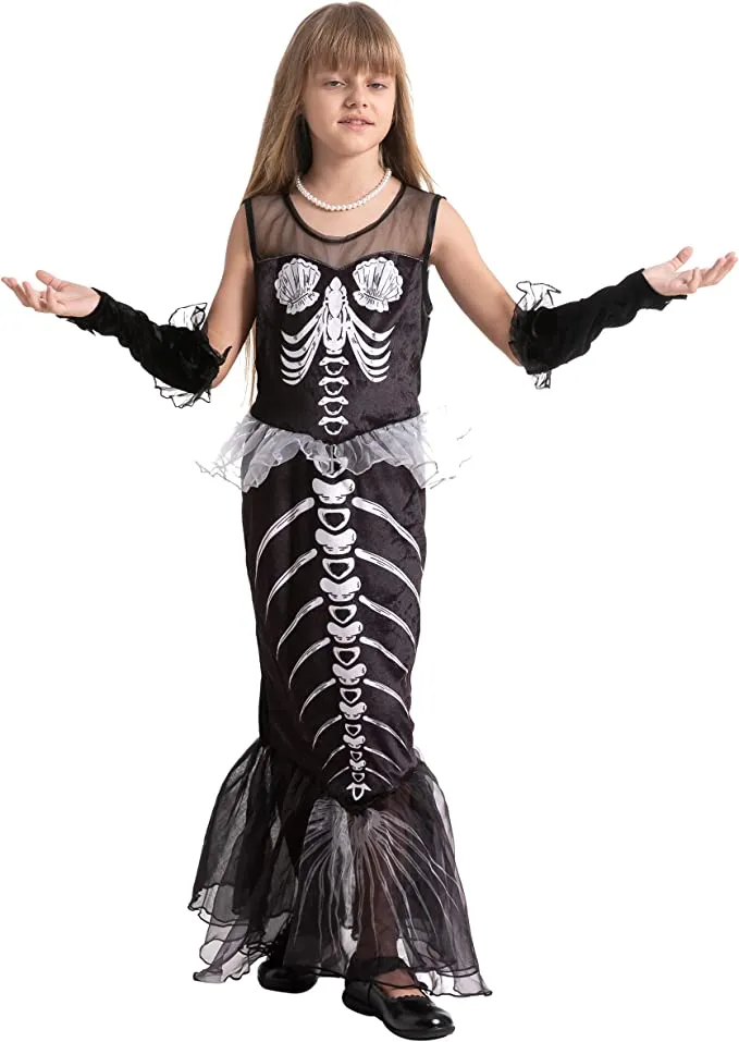 Spooktacular Kids Mermaid Skeleton Halloween Costume - Kid Halloween Costumes 5 Spooktacular Kids Mermaid Skeleton Halloween Costume - Kid Halloween Costumes - Image 3