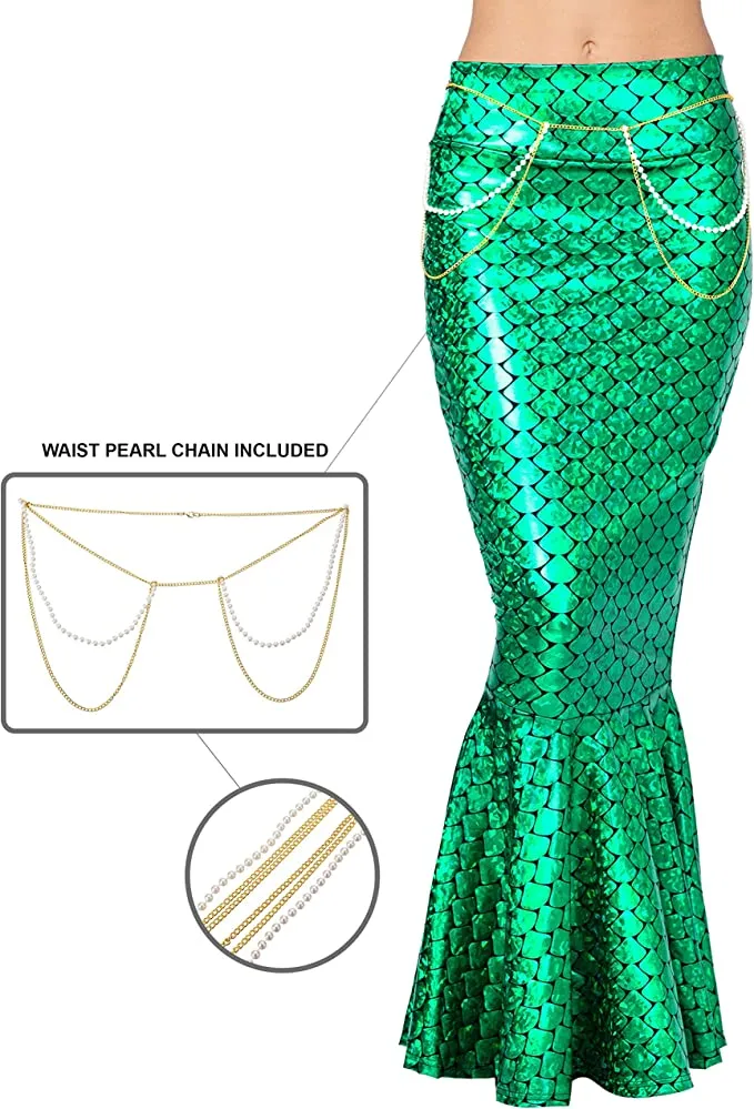 Spooktacular Adult Metallic Mermaid Skirt Halloween Costume - Adult Costumes 4 Spooktacular Adult Metallic Mermaid Skirt Halloween Costume - Adult Costumes - Image 2