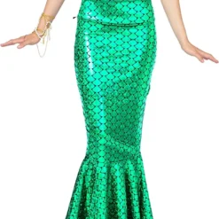 Spooktacular Adult Metallic Mermaid Skirt Halloween Costume - Adult Costumes 11 Spooktacular Adult Metallic Mermaid Skirt Halloween Costume - Adult Costumes -Halloween Costumes Sales 2022 Metallic Hologram Shiny Mermaid Skirt Costume Cosplay Adult 3 1
