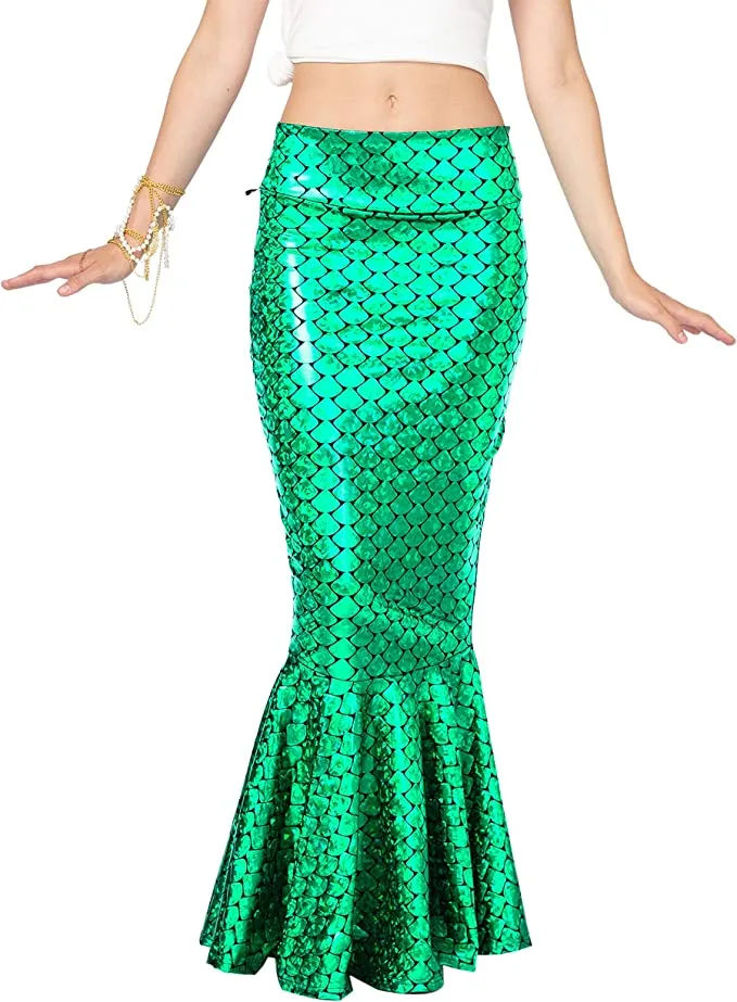 Spooktacular Adult Metallic Mermaid Skirt Halloween Costume - Adult Costumes 5 Spooktacular Adult Metallic Mermaid Skirt Halloween Costume - Adult Costumes - Image 3