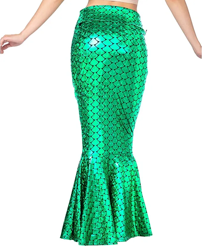 Spooktacular Adult Metallic Mermaid Skirt Halloween Costume - Adult Costumes 6 Spooktacular Adult Metallic Mermaid Skirt Halloween Costume - Adult Costumes - Image 4