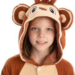 Spooktacular Kids Monkey Halloween Onesie Pajamas - Onesie Costumes -Halloween Costumes Sales 2022 Monkey Pajamas Onesies Child 3