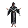 Spooktacular Men Sorcerer Medieval Warlock Halloween Costume - Adult Costumes -Halloween Costumes Sales 2022 Mystical Dark Sorcerer with Glow Arm Strings Halloween Costumes for Men Adult 4 scaled 1