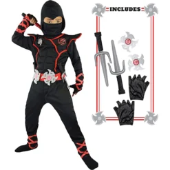 Spooktacular Kids Halloween Deluxe Ninja Costume - Group Costumes