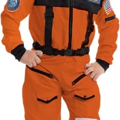 Spooktacular Kids Astronaut with Visor Helmet Halloween Costume - Kid Halloween Costumes -Halloween Costumes Sales 2022 Orange Astronaut NASA Pilot Costume with Movable Space Visor Helmet Child 2 result