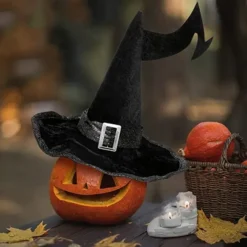 Spooktacular Womens Large Black Velvet Halloween Witch Hat - Costume Accessories -Halloween Costumes Sales 2022 Pink Tiara Felt Cowboy Hats 2 Pack 3