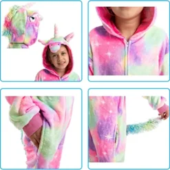 Spooktacular Kids Unicorn Halloween Onesie - Onesie Costumes -Halloween Costumes Sales 2022 Pink Unicorn Onesie Cosplay Costume Child 4 结果