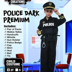 Spooktacular Boys Police Halloween Costume - Kid Halloween Costumes -Halloween Costumes Sales 2022 Police Costume for Boys Role Play Cosplay 4 结果 1