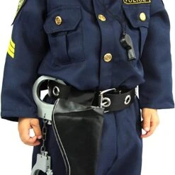 Spooktacular Kids Police Officer Costume and Role Play Kit - Kid Halloween Costumes -Halloween Costumes Sales 2022 Police Deluxe Costume Set 3