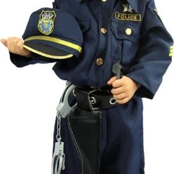 Spooktacular Kids Police Officer Costume and Role Play Kit - Kid Halloween Costumes -Halloween Costumes Sales 2022 Police Deluxe Costume Set 4