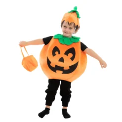 Spooktacular Kids Halloween Pumpkin Costumes with Hat - Kid Halloween Costumes -Halloween Costumes Sales 2022 Pumpkin Costume with a Pumpkin Basket and a Hat Child 3 result 1 scaled 1