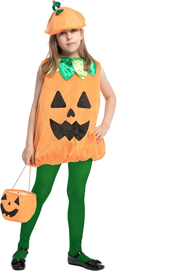 Spooktacular Girl Pumpkin Dress Costume - Kid Halloween Costumes 4 Spooktacular Girl Pumpkin Dress Costume - Kid Halloween Costumes - Image 2