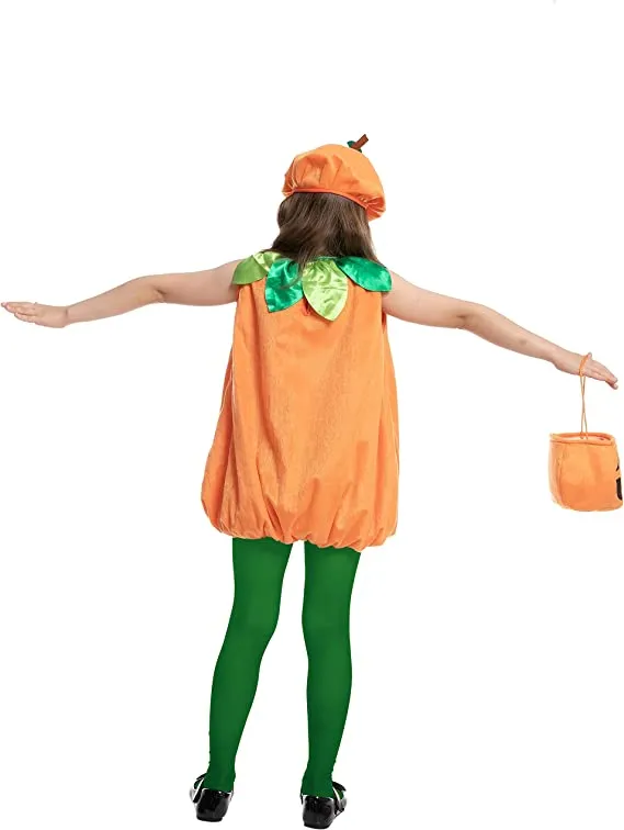 Spooktacular Girl Pumpkin Dress Costume - Kid Halloween Costumes 5 Spooktacular Girl Pumpkin Dress Costume - Kid Halloween Costumes - Image 3