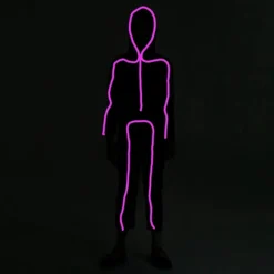 Spooktacular Adult Light up Stick Figure Halloween Costume - Adult Costumes -Halloween Costumes Sales 2022 Purple LED Stick Figure Adult 3
