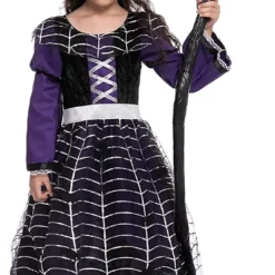 Spooktacular Girls Purple Spider Witch Halloween Costume - Group Costumes -Halloween Costumes Sales 2022 Purple Witch Costume Cosplay Girls 3