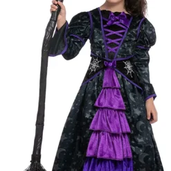 Spooktacular Girls Purple Witch Stars and Moon Halloween Costume - Group Costumes 12 Spooktacular Girls Purple Witch Stars and Moon Halloween Costume - Group Costumes -Halloween Costumes Sales 2022 Purple Witch Costume with Stars and Moon Skirt Design Child 1