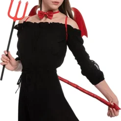 Spooktacular 5pcs Womens Halloween Devil Costume Accessory Set - Costume Accessories -Halloween Costumes Sales 2022 Red Devil Horn Cosplay Accessories Set 7 结果