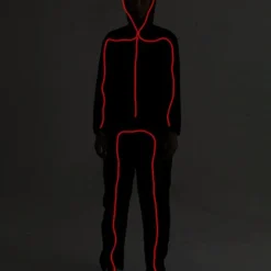 Spooktacular Adult Red LED Light up Stick Figure Costume - Adult Costumes -Halloween Costumes Sales 2022 Red LED Stick Figure Costume LED Stickman Costume Adult 5