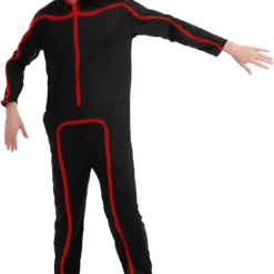 Spooktacular Adult Red LED Light up Stick Figure Costume - Adult Costumes -Halloween Costumes Sales 2022 Red LED Stick Figure Costume LED Stickman Costume Adult 7