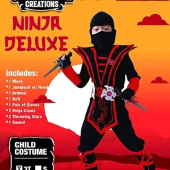 Spooktacular Kids Red Ninja Halloween Costume - Group Costumes 11 Spooktacular Kids Red Ninja Halloween Costume - Group Costumes -Halloween Costumes Sales 2022 Red Ninja Costume Cosplay Child 2 1