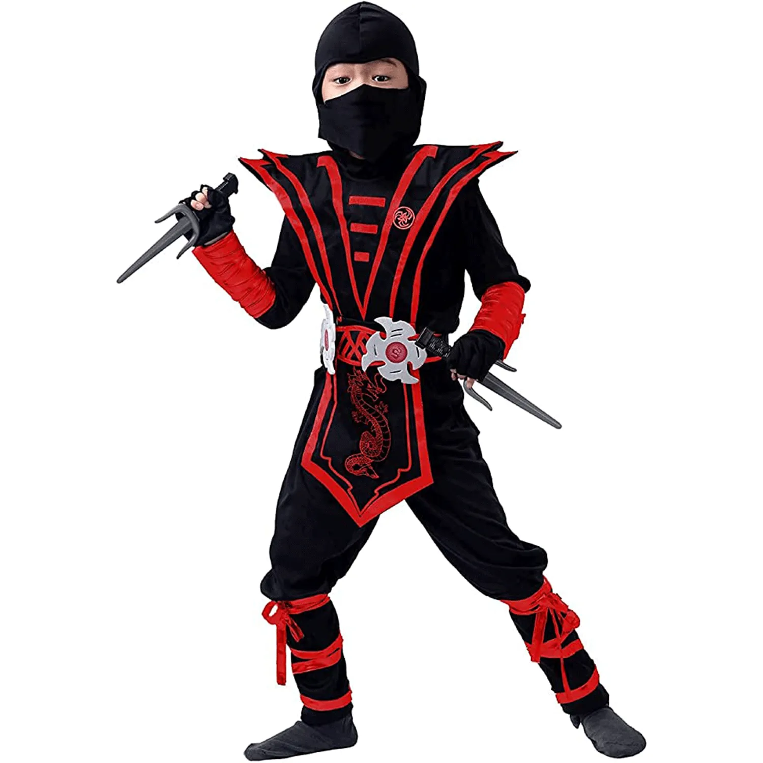 Spooktacular Red Ninja Costume Cosplay - Child - Kid Halloween Costumes 3 Spooktacular Red Ninja Costume Cosplay - Child - Kid Halloween Costumes