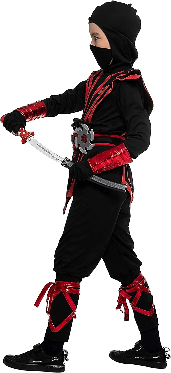 Spooktacular Kids Red Ninja Halloween Costume - Group Costumes 8 Spooktacular Kids Red Ninja Halloween Costume - Group Costumes - Image 6