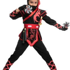 Spooktacular Girls Birdy Red Ninja Halloween Costume - Kid Halloween Costumes 11 Spooktacular Girls Birdy Red Ninja Halloween Costume - Kid Halloween Costumes -Halloween Costumes Sales 2022 Red Ninja Costume for Girls Cosplay Child 1 1